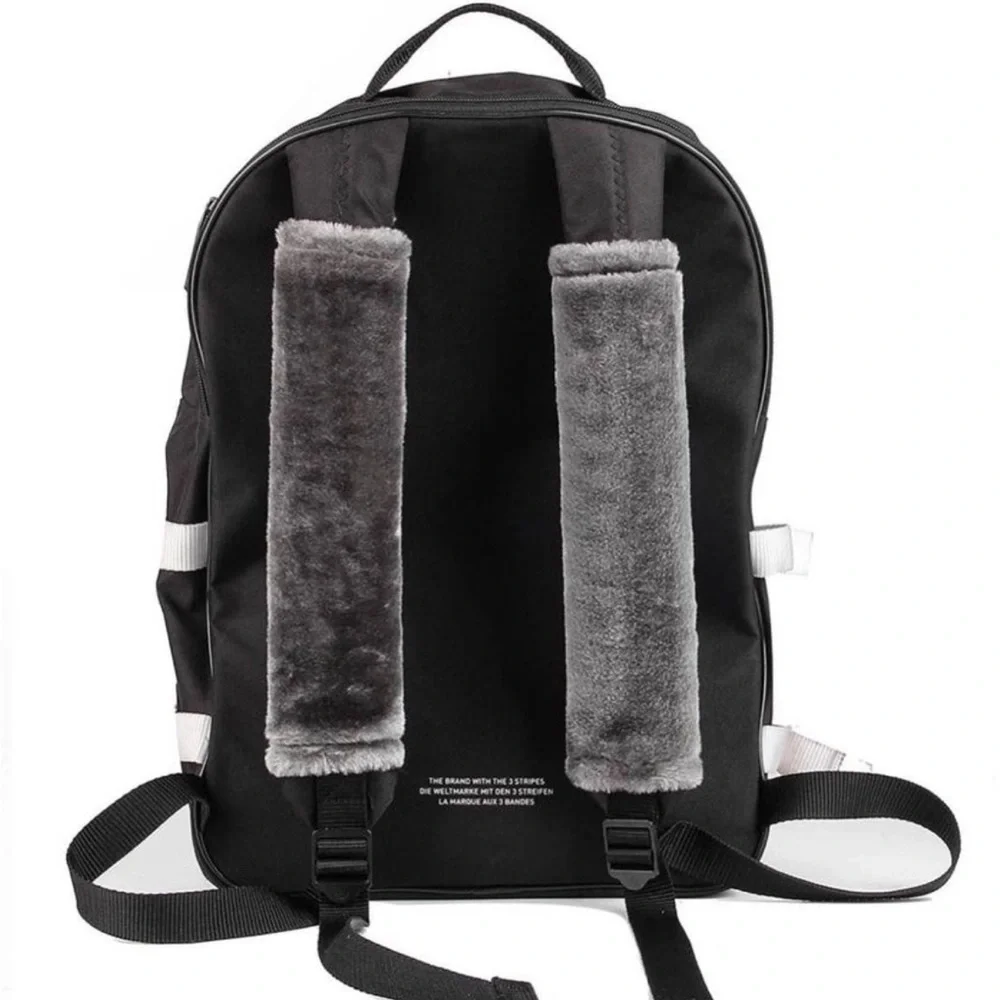 Gray Strap Covers Fluffy